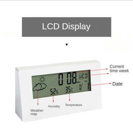 LCD Digital Temperature Humidity Meter Home Hygrometer Alarm Clock Thermometer