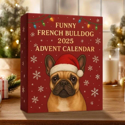 2D French Bulldog 2025 Advent Calendar: Christmas 24 Days Countdown Calendar