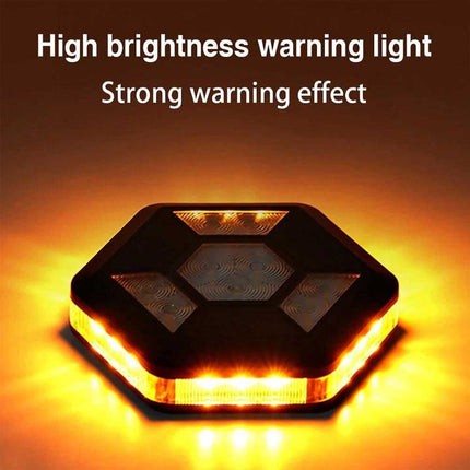 360° Rotating LED Magnetic Car Warning Light High-Visibility Flashing Emergency Beacon