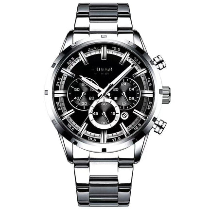 Men's Military Style Wristwatch, Calendar Display Silicone Strap Sports Watch for Boys 8355