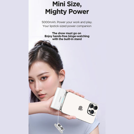 Pisen Power Tiny 22.5W Mini 5000mAh Cable-Free Power Bank – CCC Certified