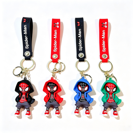 4PCS Cute 3D Figure Keychain Keyring Set, Bag Charm Pendant, Kids Novelty Gift