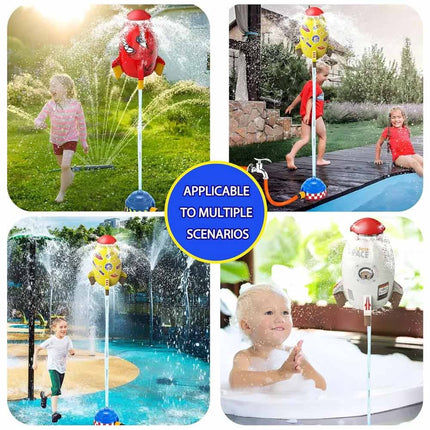 Water Pressure Lift Sprinkler Outdoor for Kids Air Rocket Toys Rocket Launcher