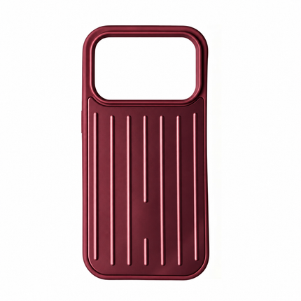 Burgundy aluminium-look phone case for iPhone 17 Pro Max - view 1