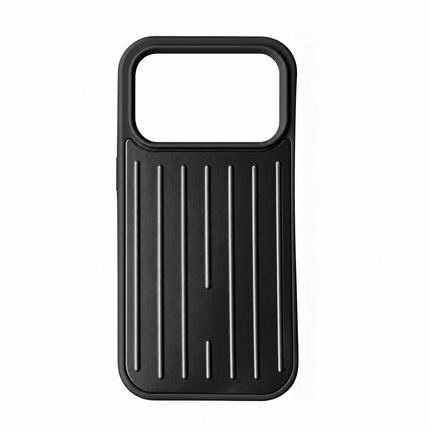 Black aluminium alloy and silicone phone case for iPhone 18 Pro Max - view 1