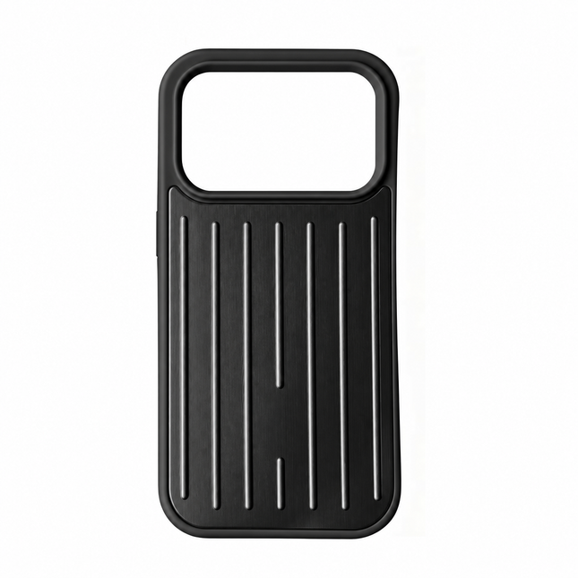 Black aluminium alloy and silicone phone case for iPhone 18 Pro Max - view 1