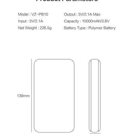 USP Power Bank 10K mAh (10000mAh) White with 3 USB Outputs